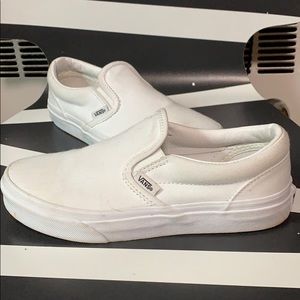 3.5Y All White Vans